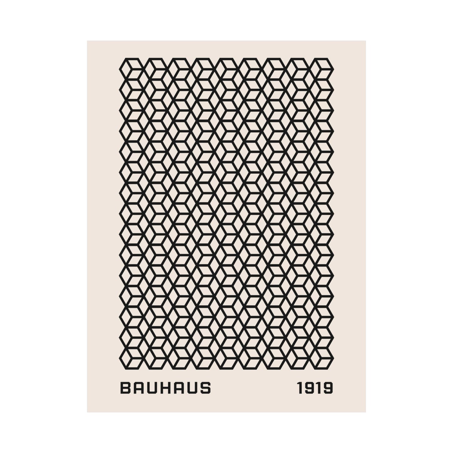 Bauhaus Geometric Pattern Poster Matte Vertical Poster