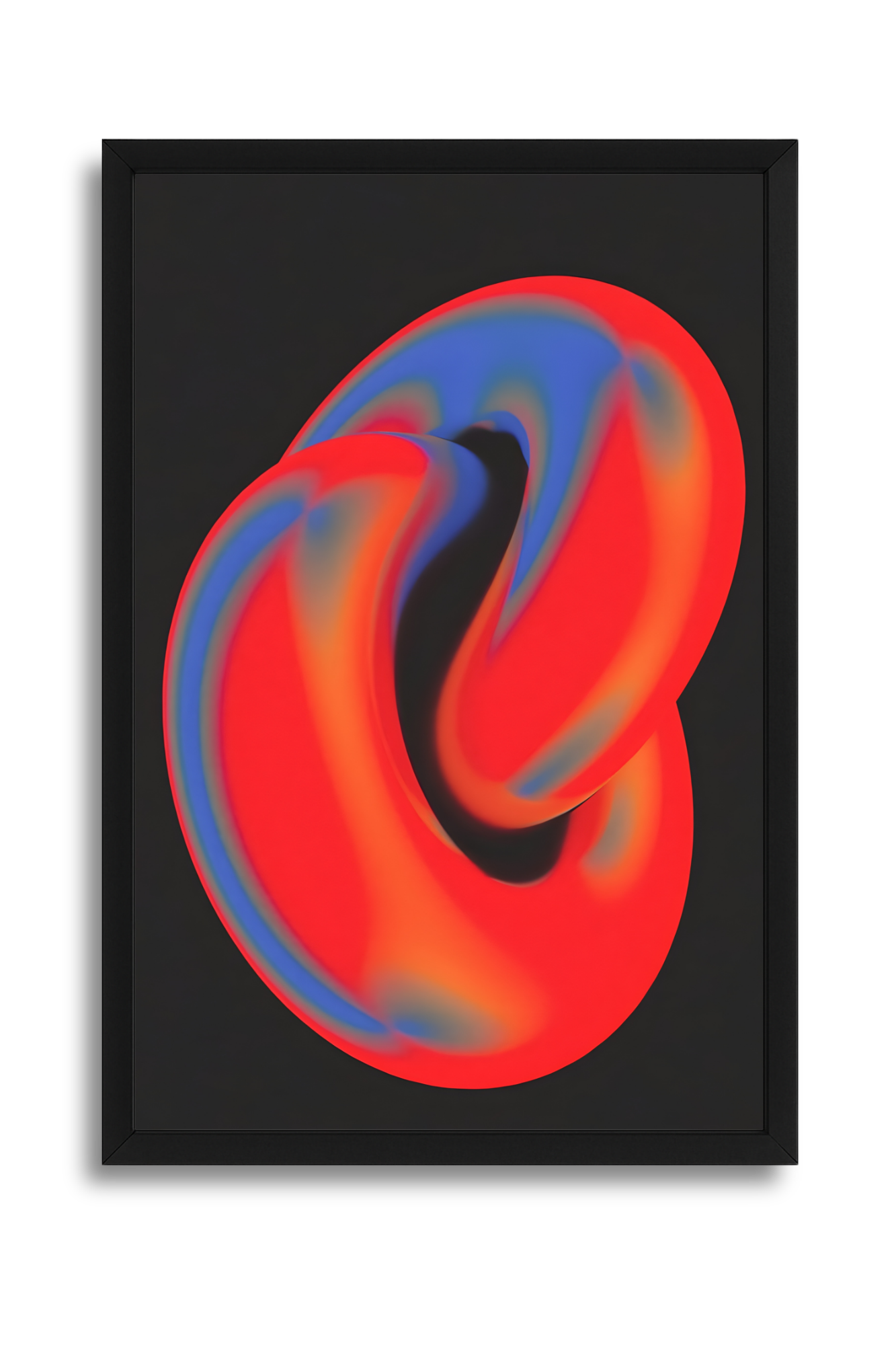 Abstract Red Blue Swirl