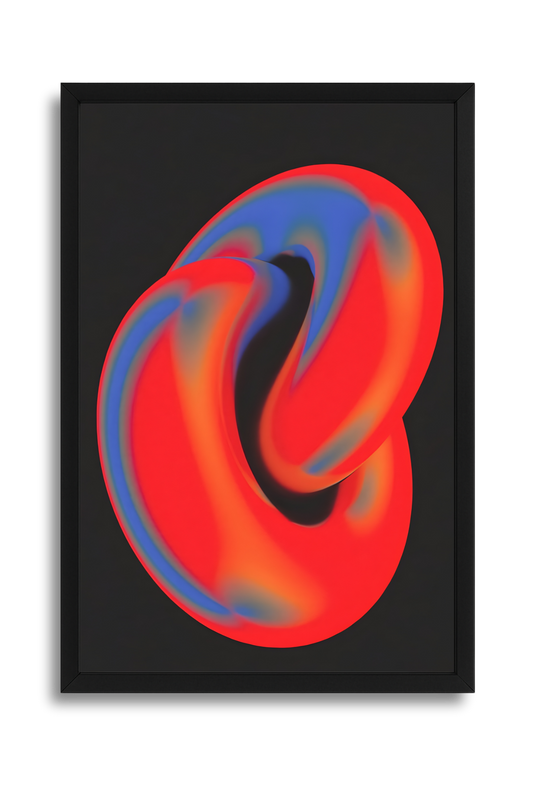 Abstract Red Blue Swirl