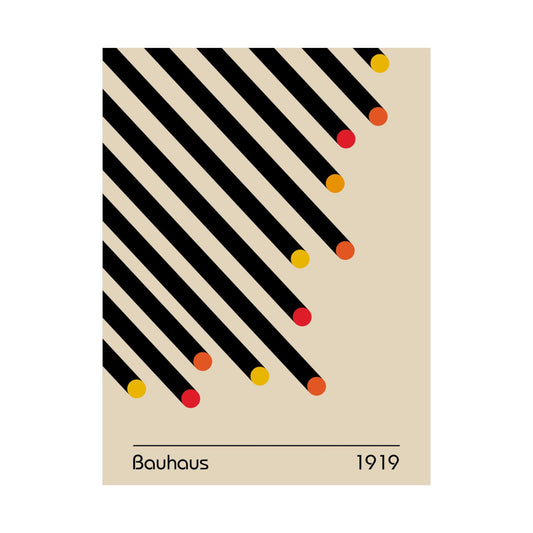 Bauhaus Geometric Design Matte Vertical Poster | Minimalist 1919 Art Print